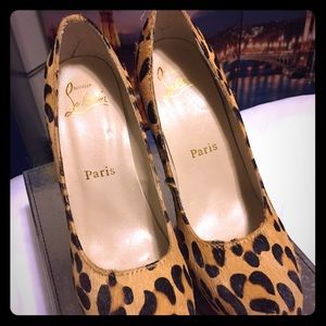 Christian Louboutin Pony Hair Heels size 10